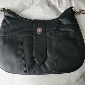 Leather bag for riding